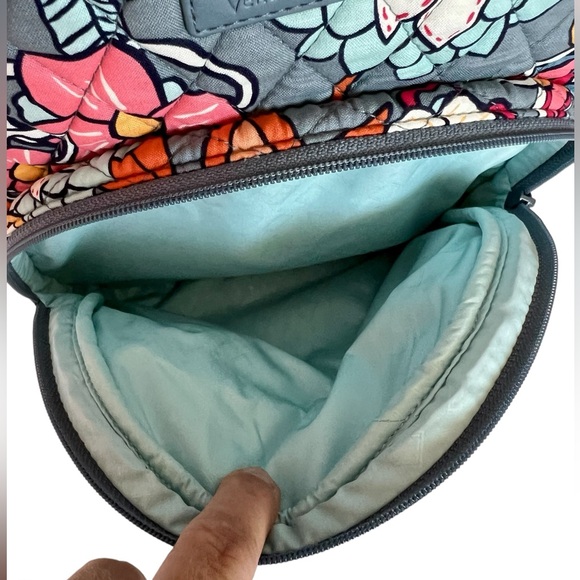 Vera Bradley Small Backpack Quilted Floral Print Blues, Grey, Pink, Red EUC - Picture 9 of 14